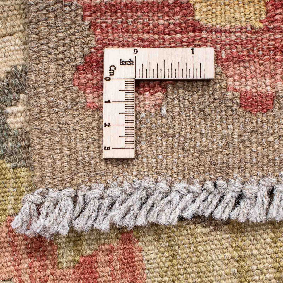 Tapis de couloir Tapis Kelim - Splash - 207 x 66 cm - rouge clair