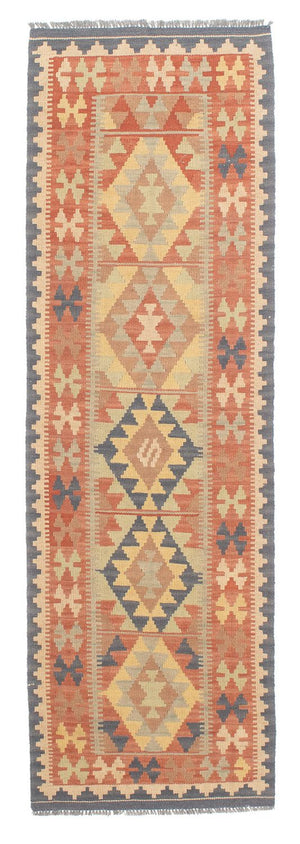 Tapis de couloir Tapis Kelim - Splash - 198 x 60 cm - multicolore