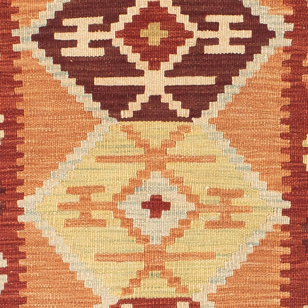 Tapis de couloir Tapis Kelim - Oriental - 201 x 64 cm - marron clair