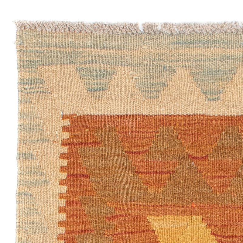 Tapis de couloir Tapis Kelim - Splash - 202 x 62 cm - rouille