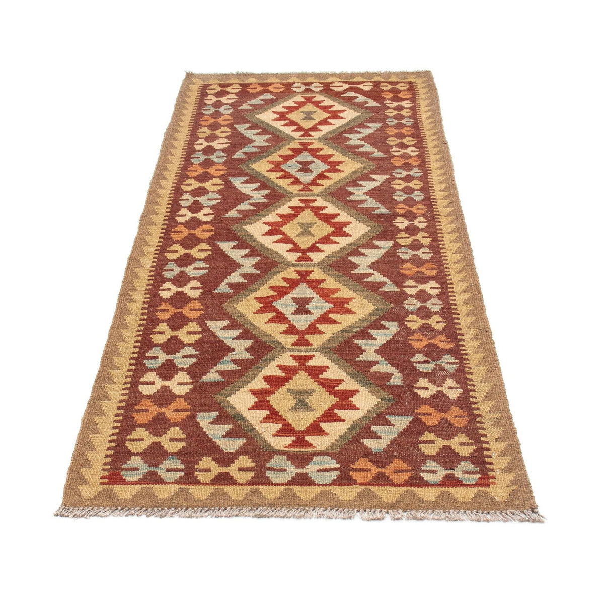 Tapis de couloir Tapis Kelim - Oriental - 192 x 76 cm - marron