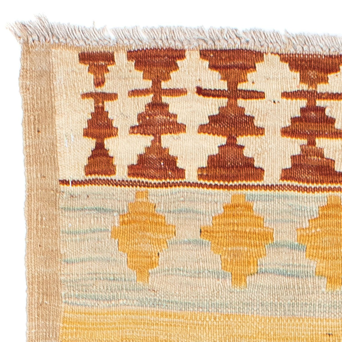 Tapis de couloir Tapis Kelim - Oriental - 207 x 77 cm - beige