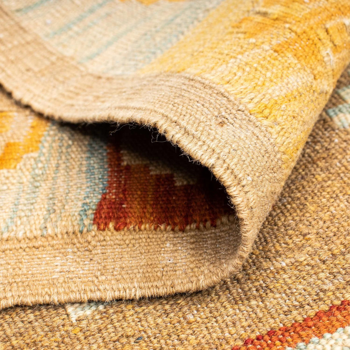 Tapis de couloir Tapis Kelim - Oriental - 207 x 77 cm - beige