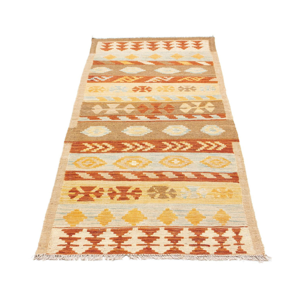 Tapis de couloir Tapis Kelim - Oriental - 207 x 77 cm - beige