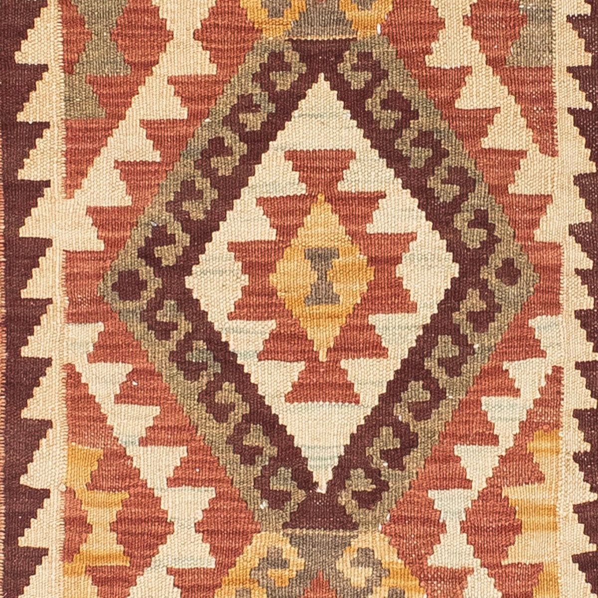 Tapis de couloir Tapis Kelim - Oriental - 204 x 71 cm - beige