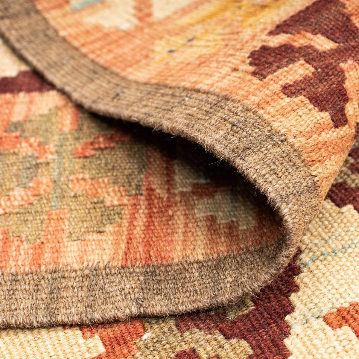 Tapis de couloir Tapis Kelim - Oriental - 204 x 71 cm - beige