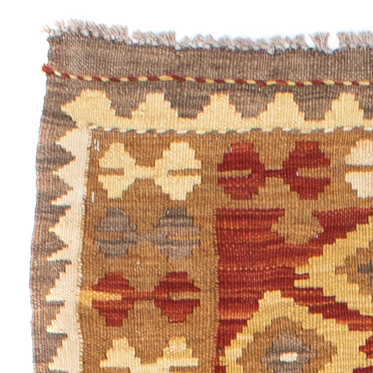 Tapis de couloir Tapis Kelim - Oriental - 194 x 67 cm - rouille