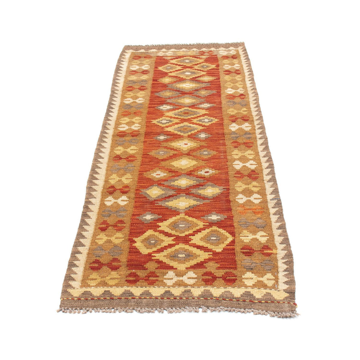 Tapis de couloir Tapis Kelim - Oriental - 194 x 67 cm - rouille