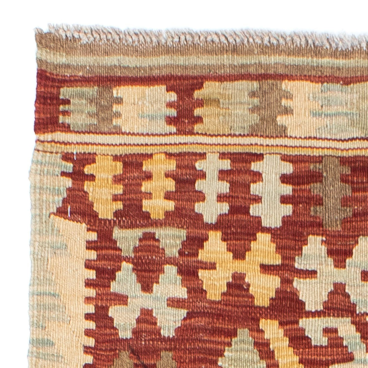 Tapis de couloir Tapis Kelim - Oriental - 202 x 74 cm - rouge