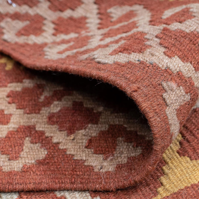 Tapis de couloir Tapis Kelim - Splash - 203 x 69 cm - rouille