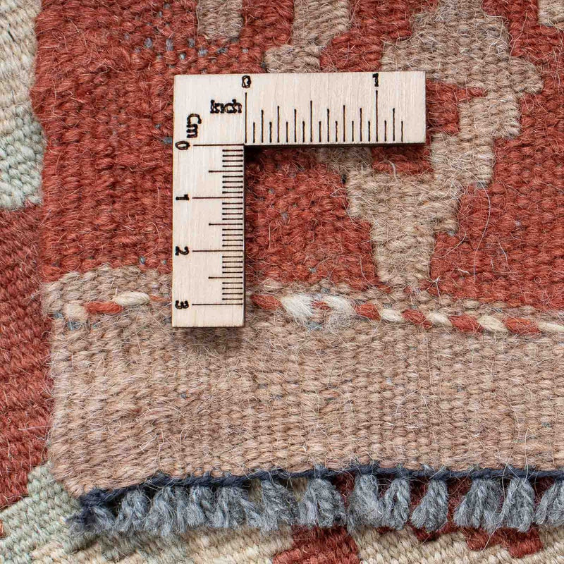 Tapis de couloir Tapis Kelim - Splash - 203 x 69 cm - rouille