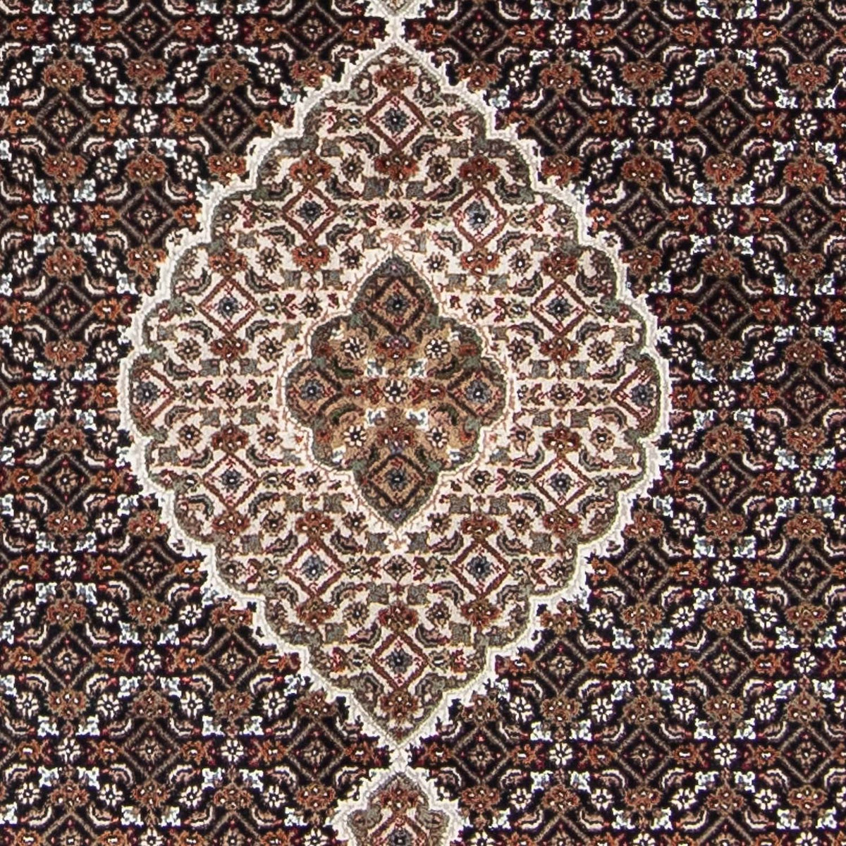 Tapis persan - Tabriz - 202 x 138 cm - bleu foncé