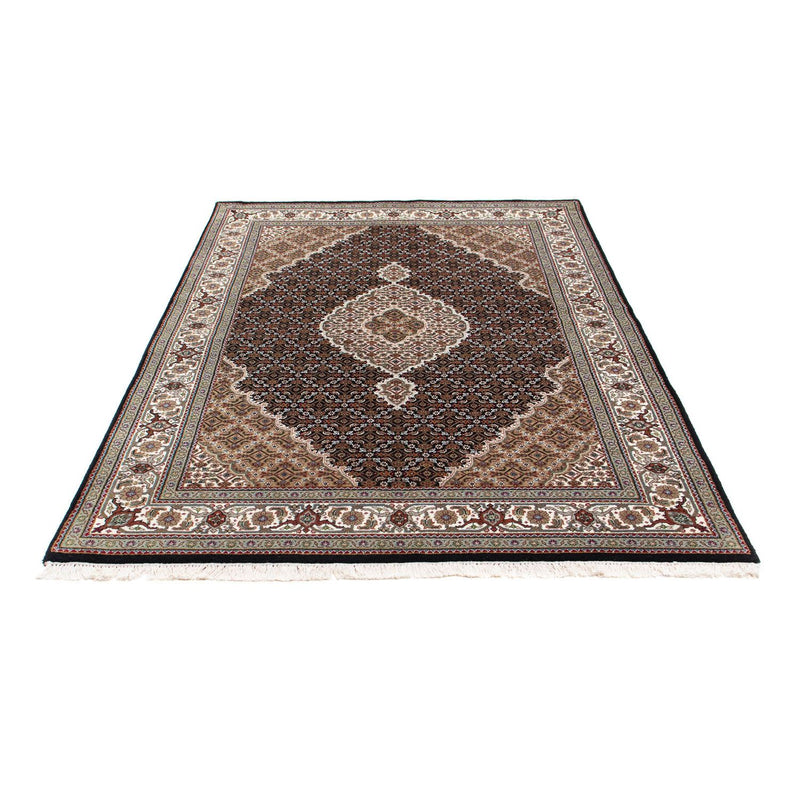 Tapis persan - Tabriz - 202 x 138 cm - bleu foncé