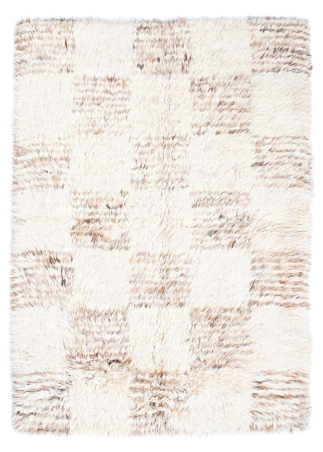 Tapis à poils longs - 243 x 172 cm - beige