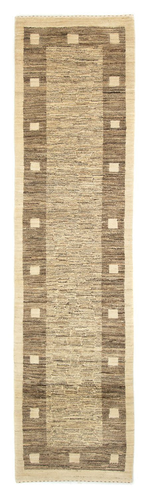 Tapis de couloir Tapis Gabbeh - Indus - 300 x 74 cm - gris