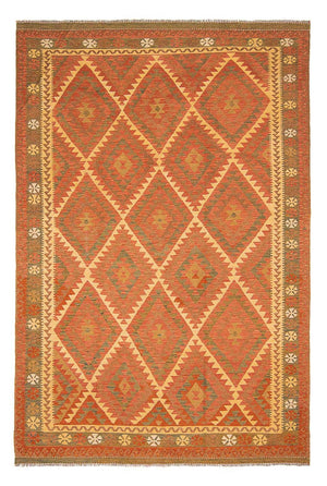 Tapis Kelim - Splash - 294 x 207 cm - marron