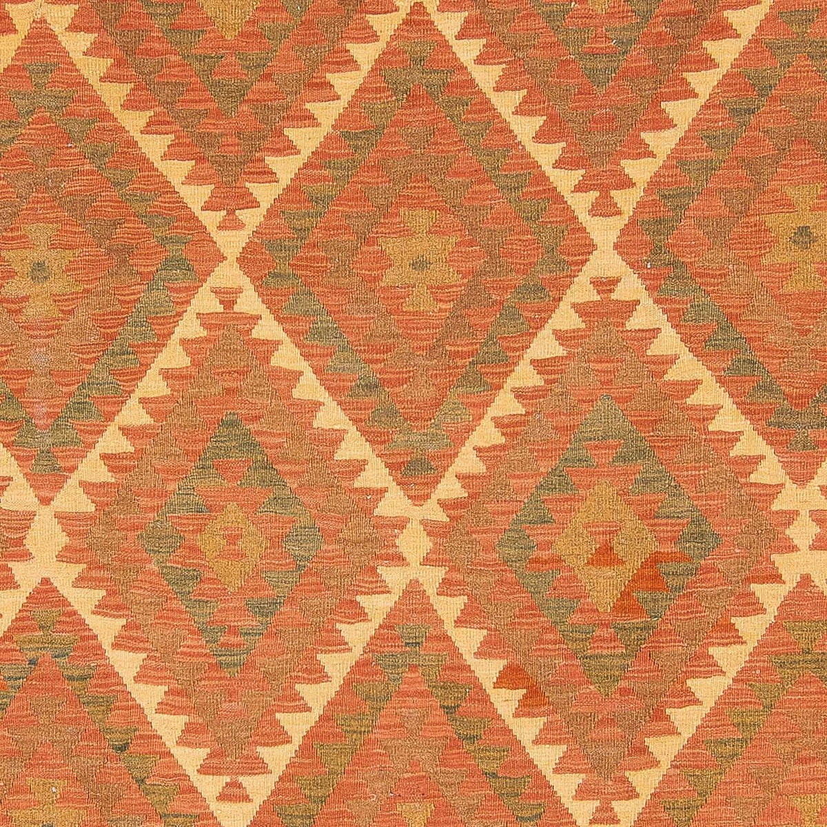 Tapis Kelim - Splash - 294 x 207 cm - marron