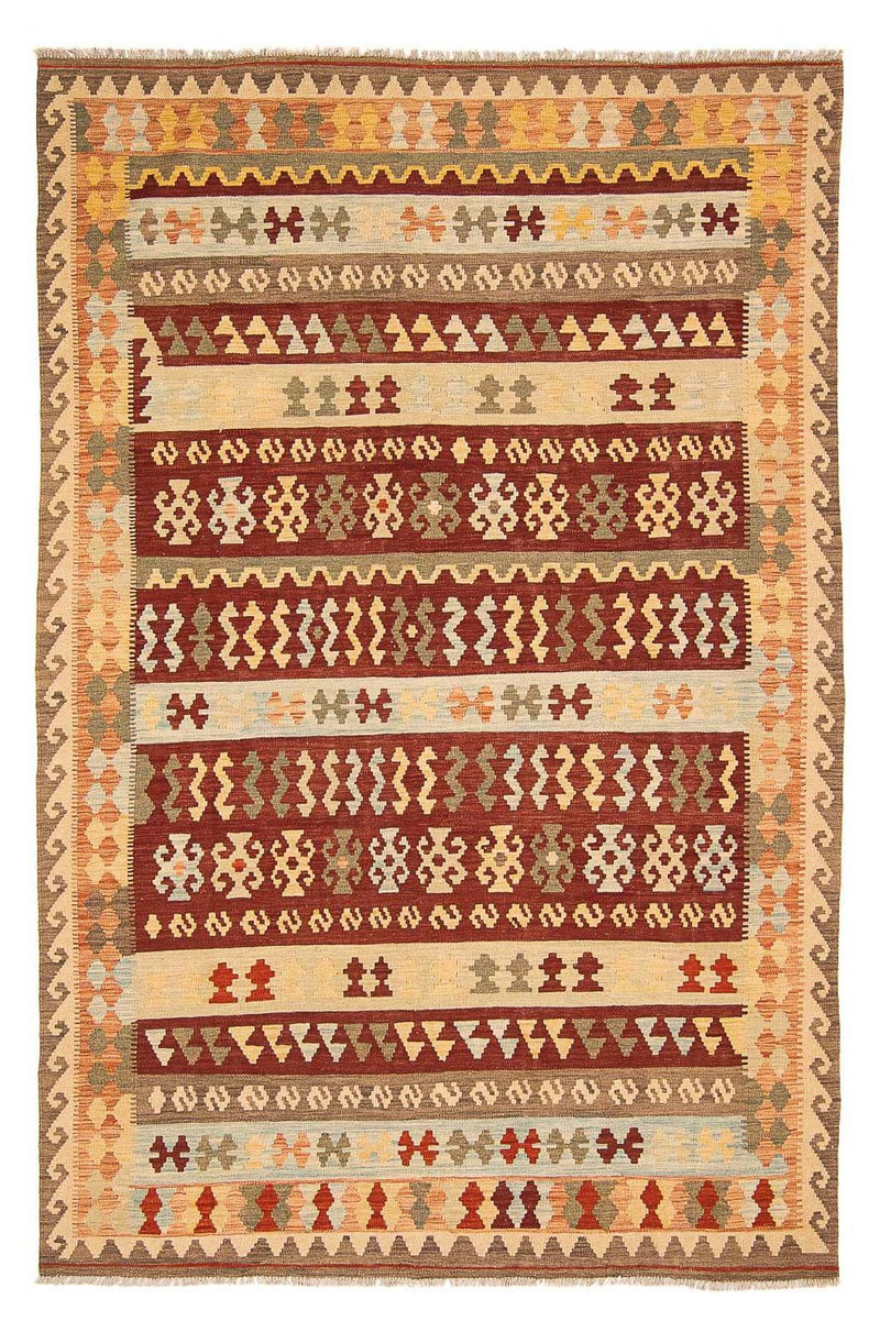 Tapis Kelim - Splash - 289 x 189 cm - multicolore