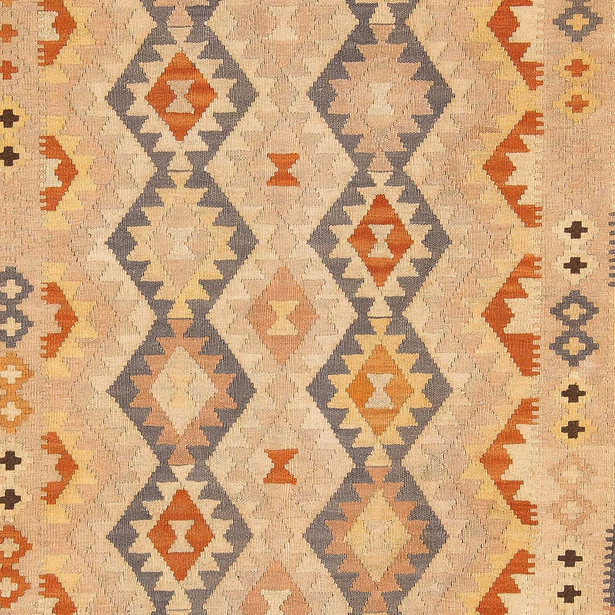 Tapis Kelim - Splash - 293 x 200 cm - marron clair