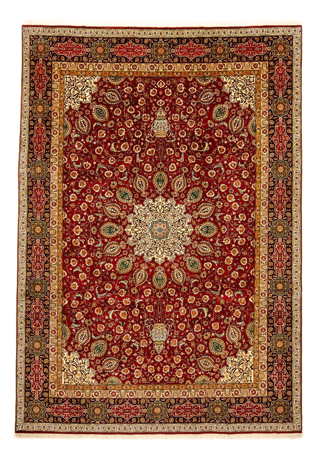 Tapis persan - Tabriz - 350 x 250 cm - rouge foncé