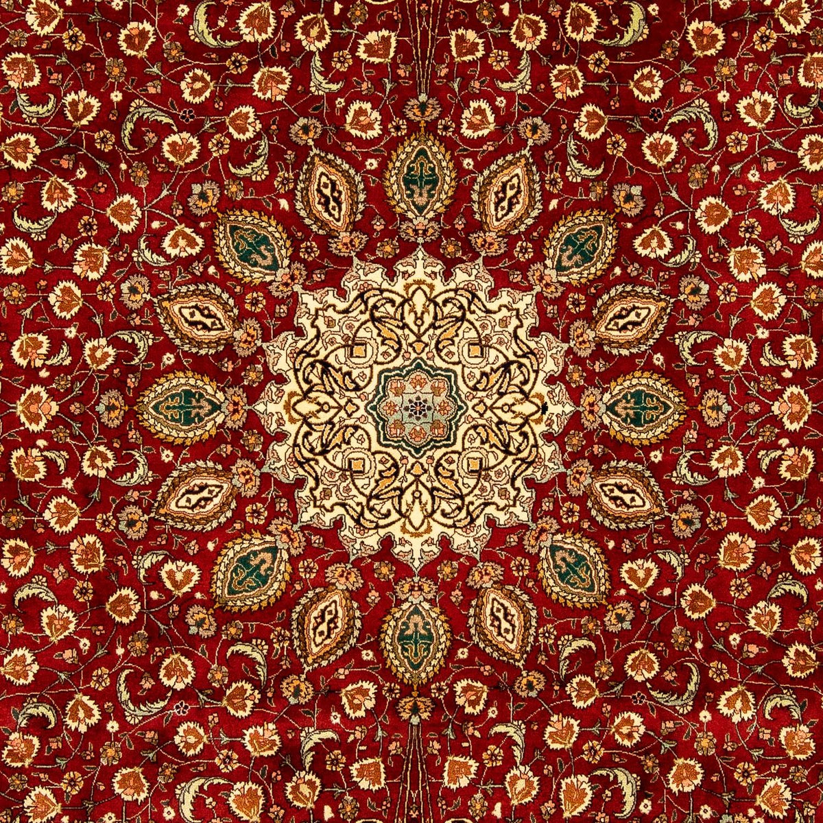 Tapis persan - Tabriz - 350 x 250 cm - rouge foncé