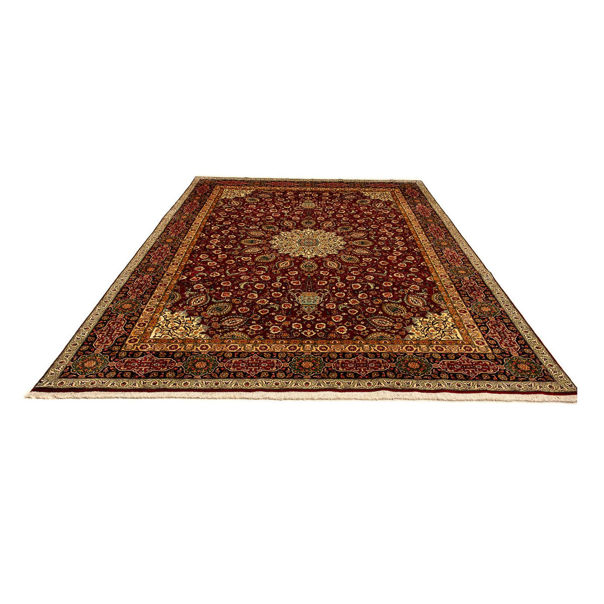 Tapis persan - Tabriz - 350 x 250 cm - rouge foncé