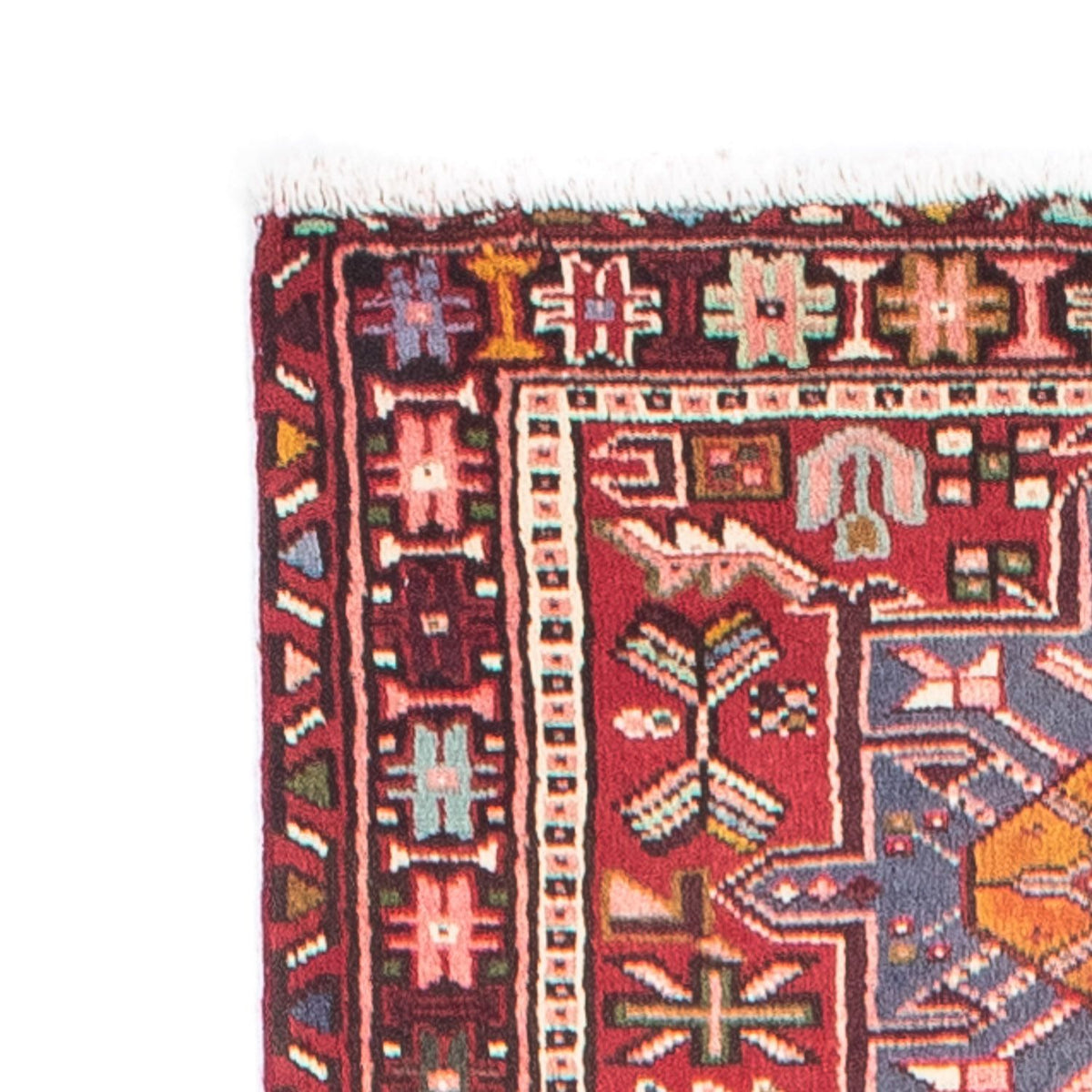 Tapis de couloir Tapis persan - Nomadic - 390 x 77 cm - rouge