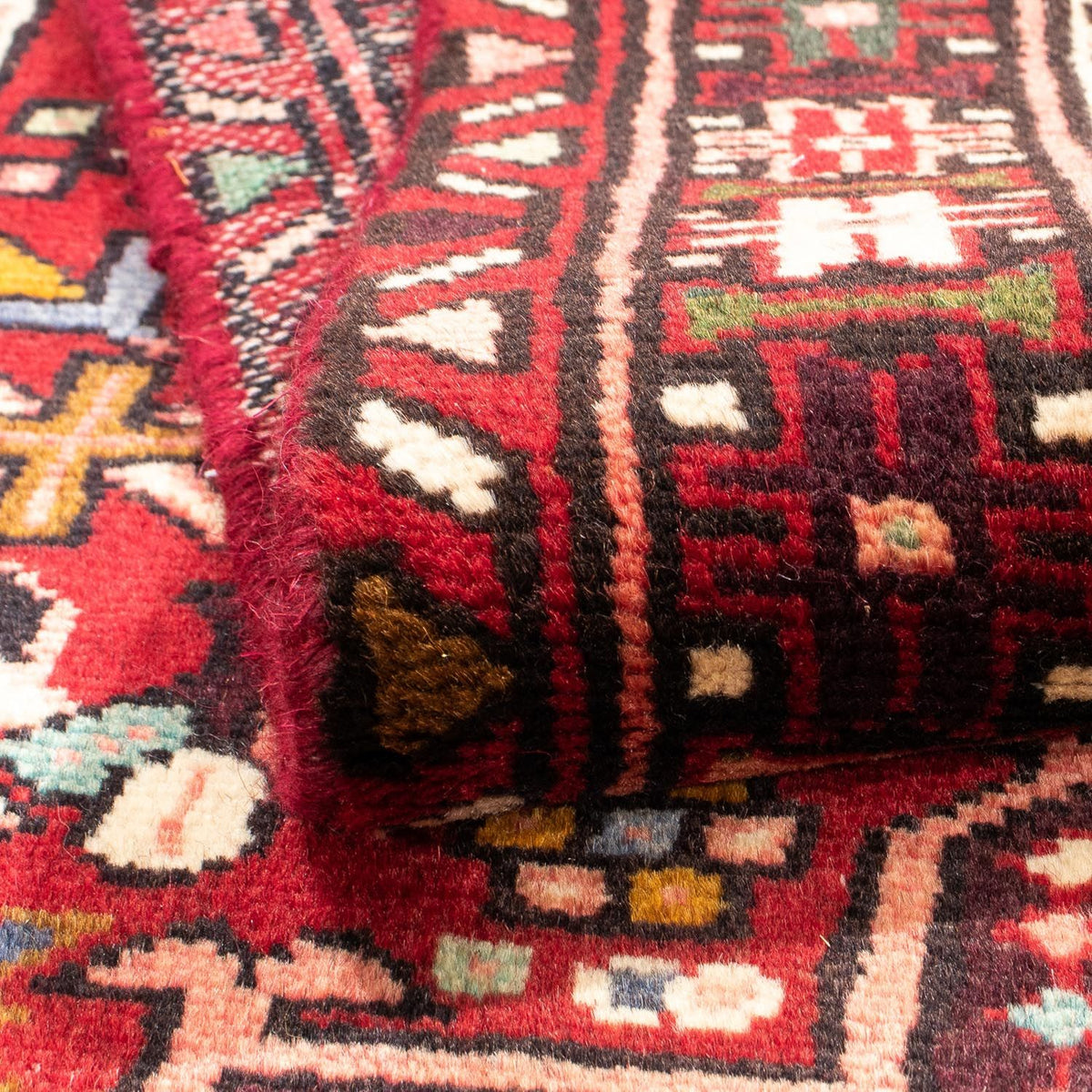 Tapis de couloir Tapis persan - Nomadic - 390 x 77 cm - rouge