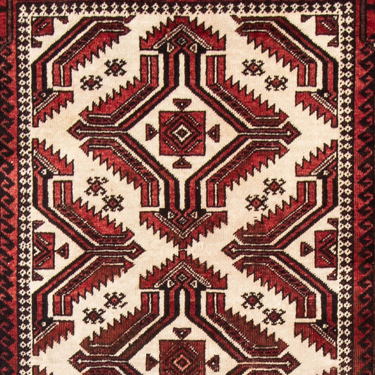 Tapis de couloir Tapis Belutsch - 218 x 103 cm - rouge