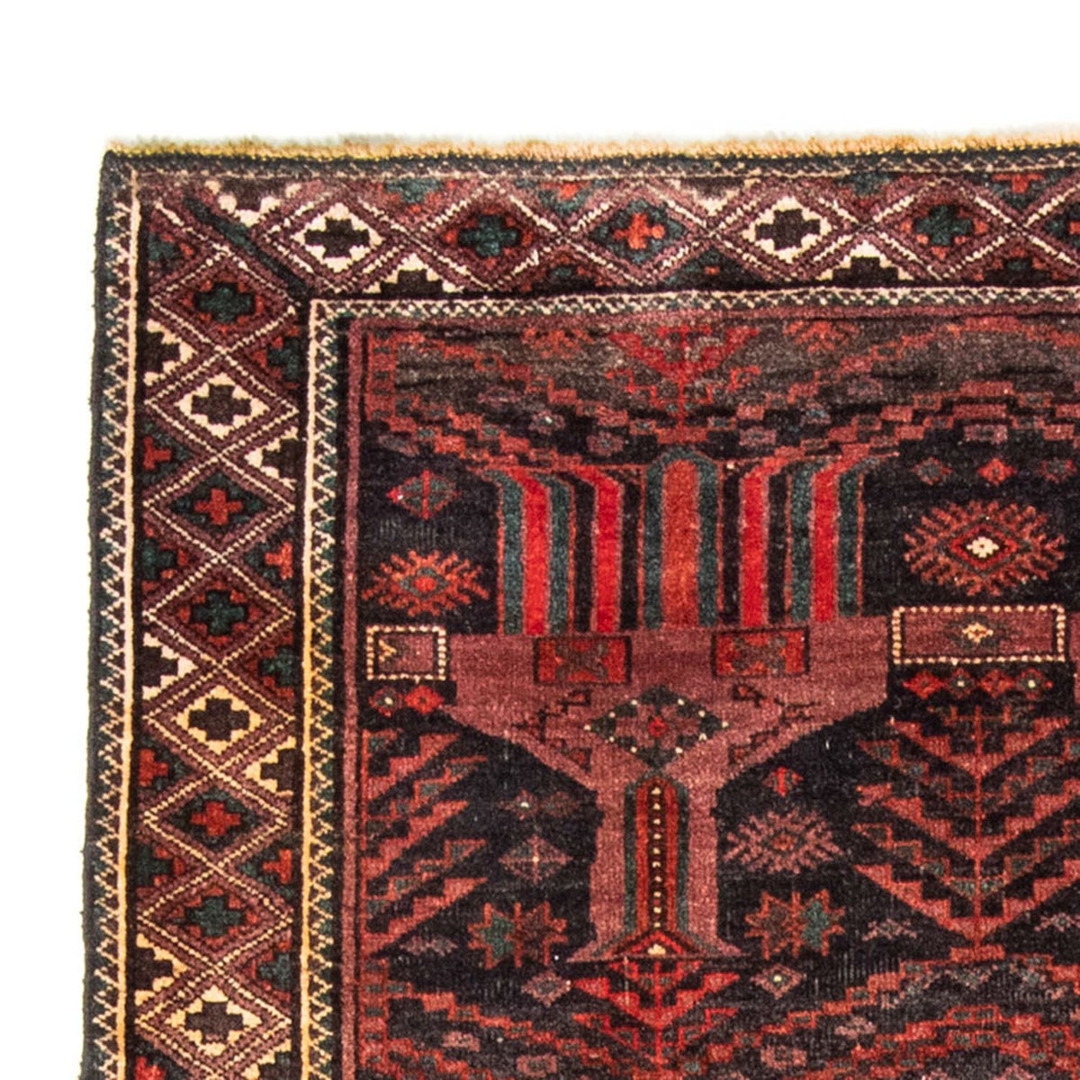 Tapis de couloir Tapis Belutsch - 228 x 114 cm - rouge clair