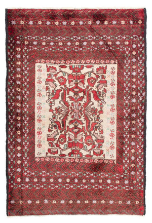 Tapis Belutsch - 147 x 99 cm - rouge