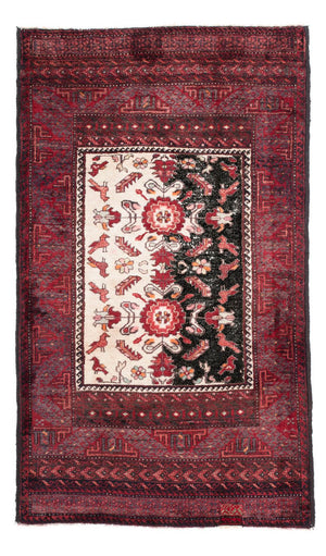 Tapis Belutsch - 155 x 92 cm - rouge foncé
