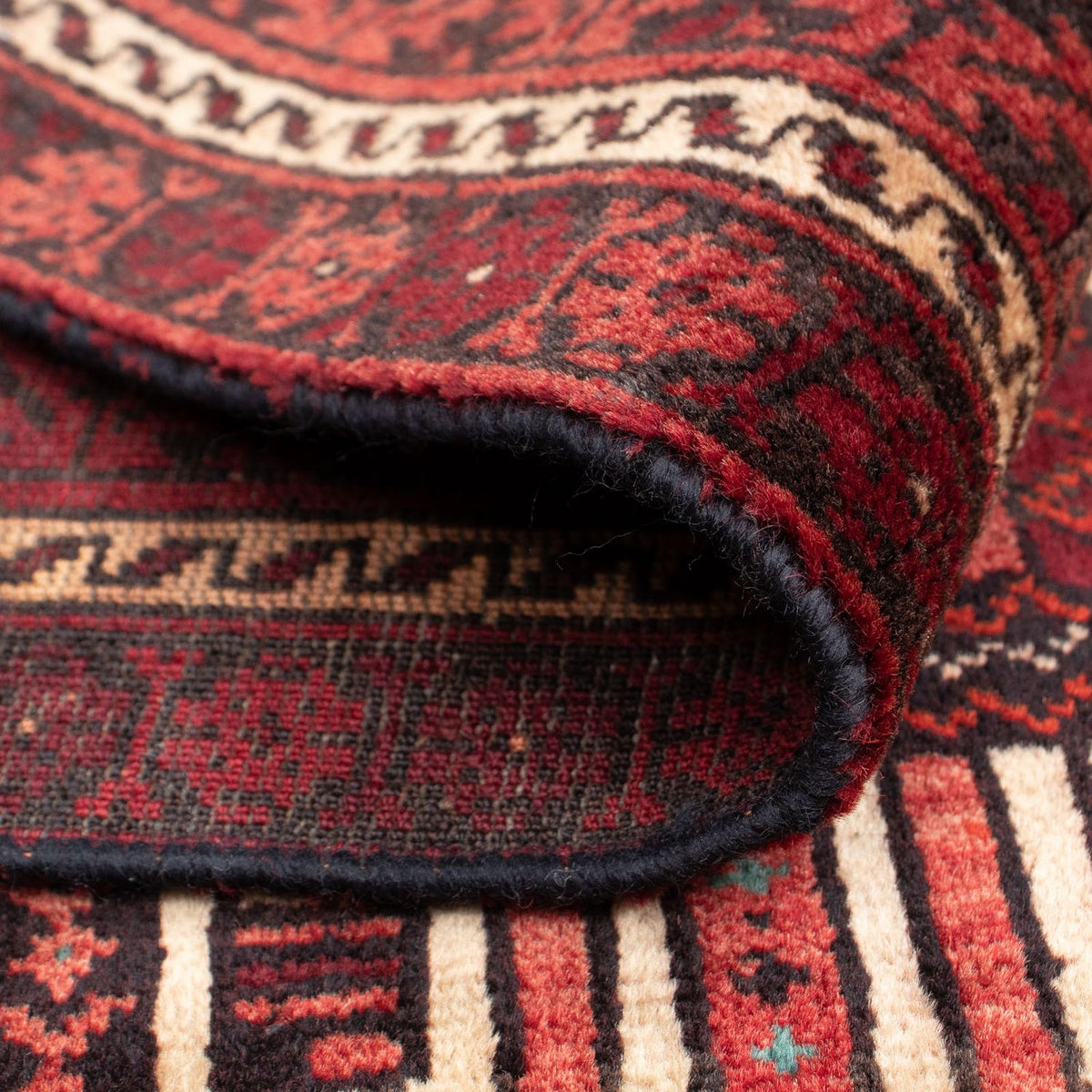 Tapis Belutsch - 138 x 89 cm - rouge foncé