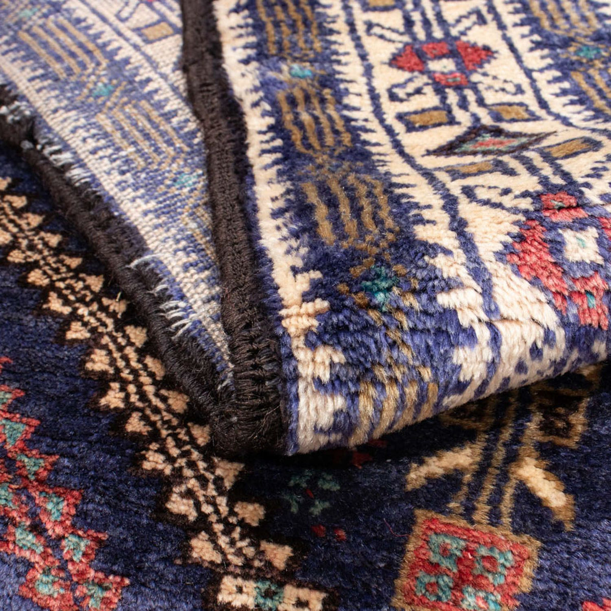 Tapis de couloir Tapis Belutsch - 211 x 112 cm - bleu foncé