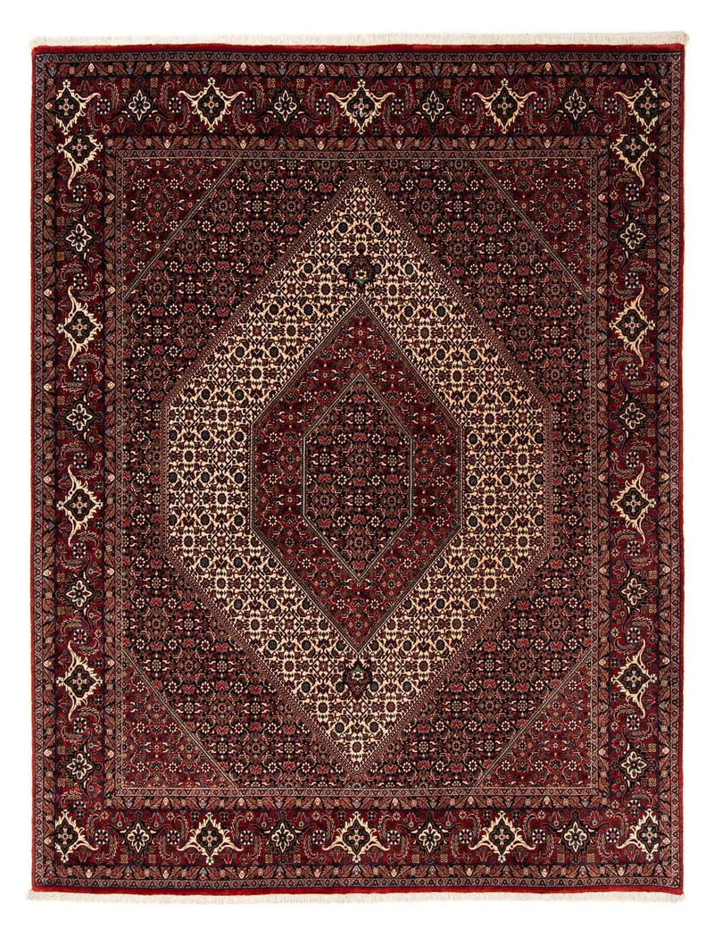 Tapis persan - Bidjar - 248 x 202 cm - rouge foncé