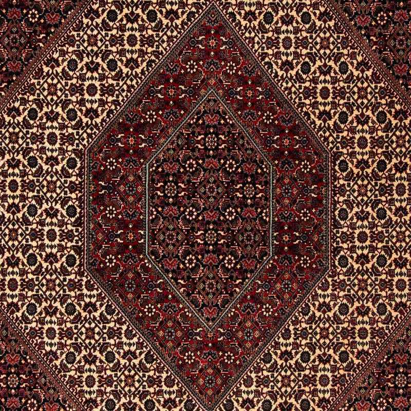 Tapis persan - Bidjar - 248 x 202 cm - rouge foncé