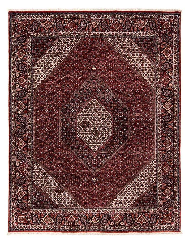Tapis persan - Bidjar - 258 x 202 cm - rouge foncé
