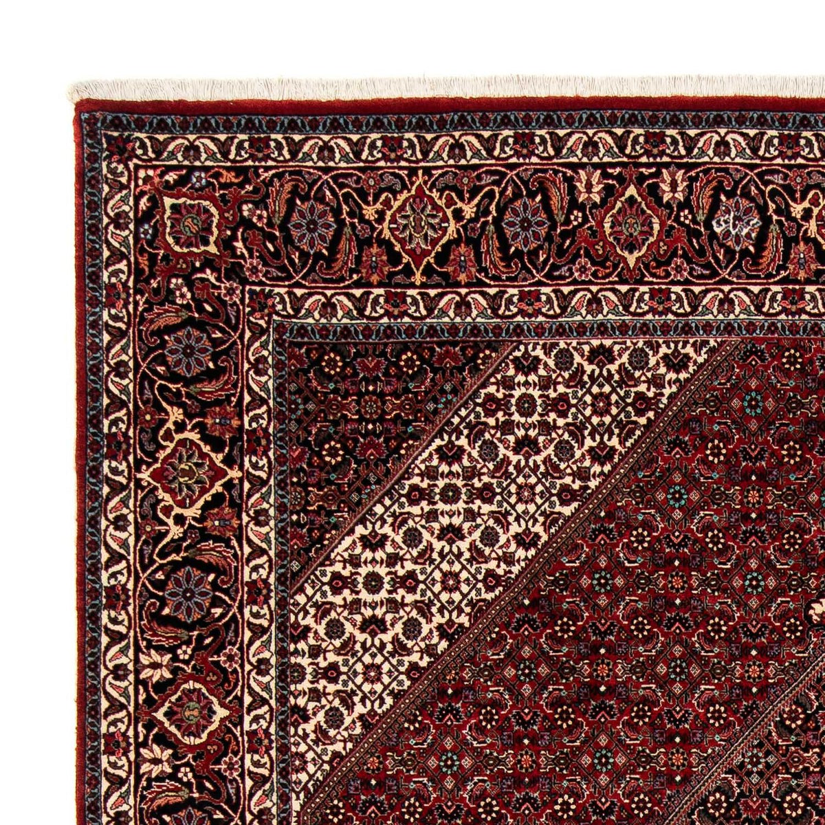 Tapis persan - Bidjar - 258 x 202 cm - rouge foncé