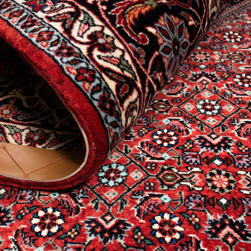 Tapis persan - Bidjar - 258 x 202 cm - rouge foncé
