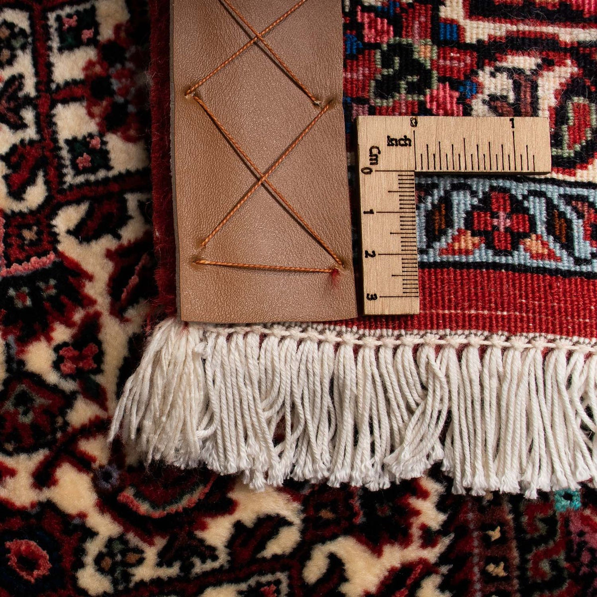 Tapis persan - Bidjar - 258 x 202 cm - rouge foncé