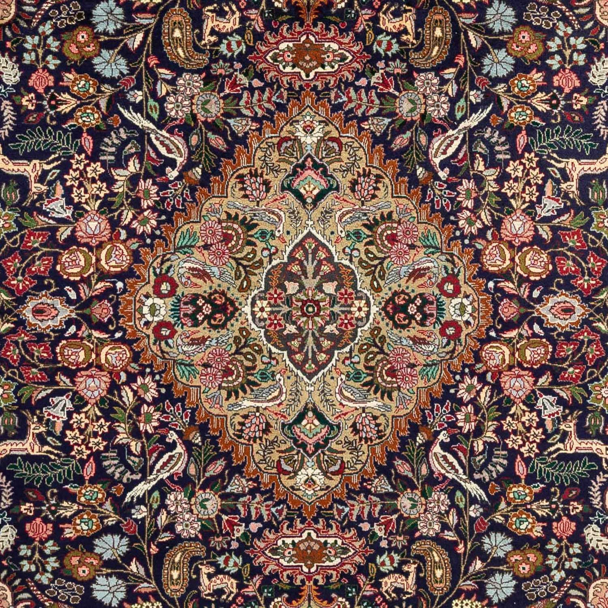 Tapis persan - Tabriz - Royal - 300 x 202 cm - bleu foncé