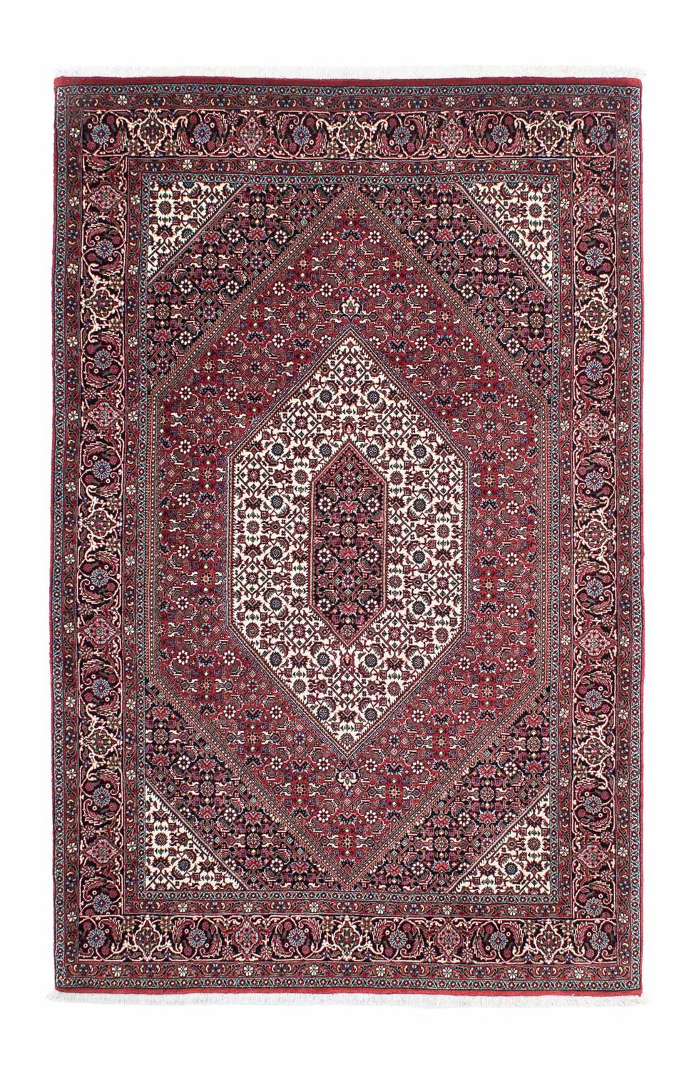 Tapis persan - Bidjar - 200 x 130 cm - rouge clair
