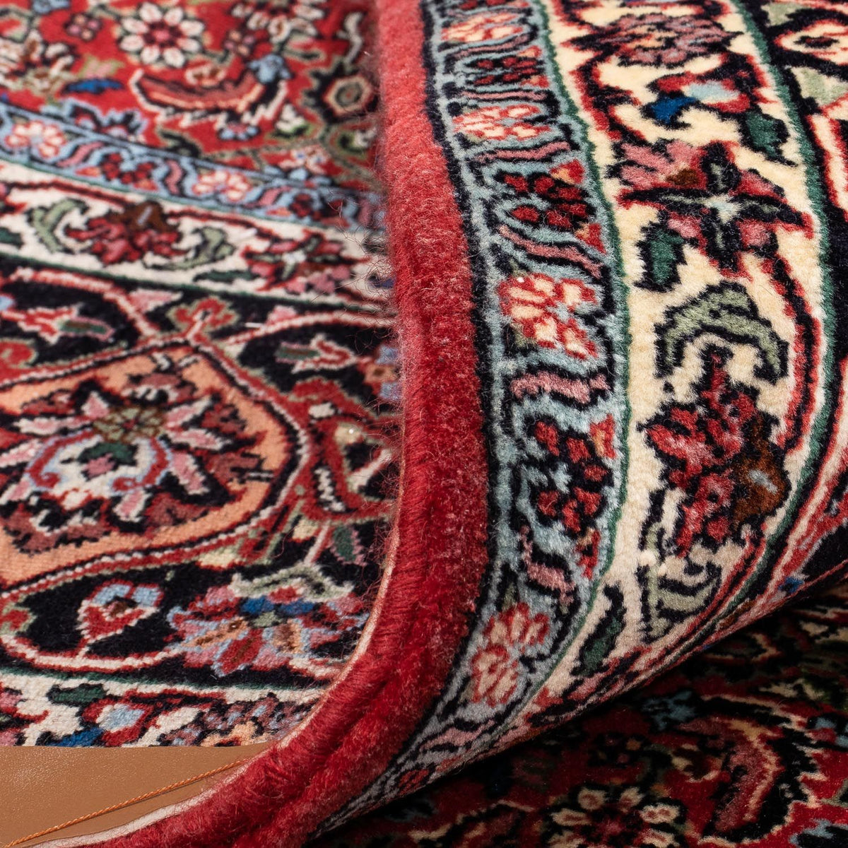 Tapis persan - Bidjar - 300 x 252 cm - rouge foncé