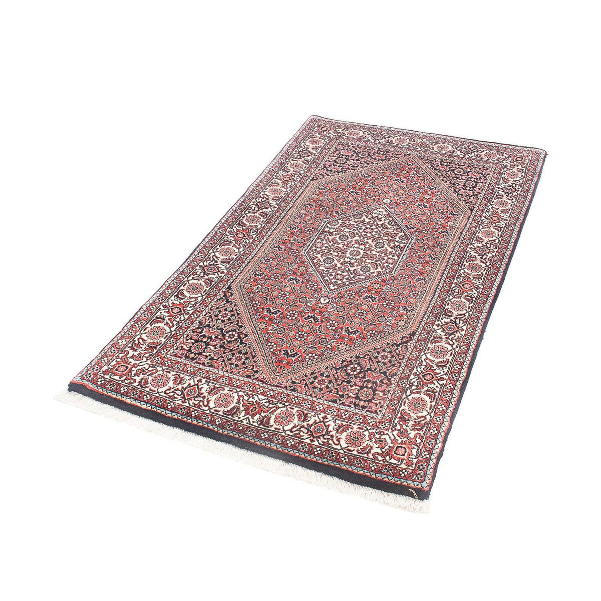 Tapis persan - Bidjar - 144 x 81 cm - rouge clair