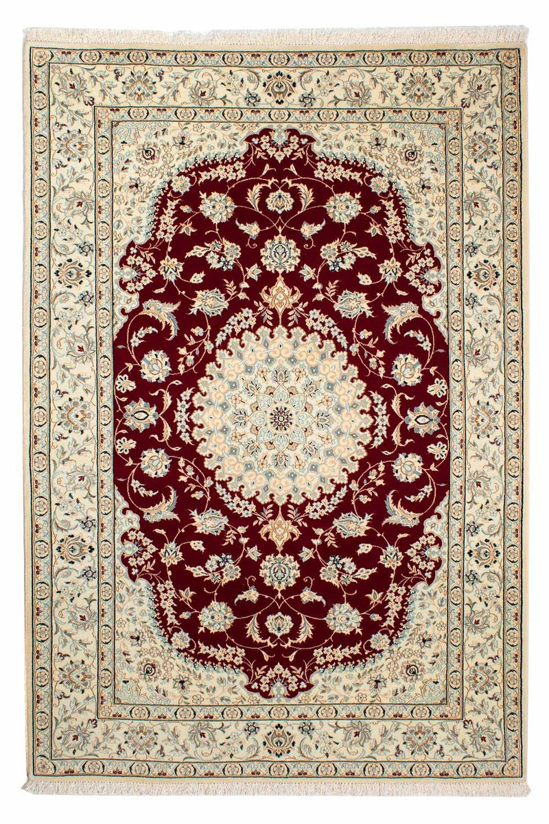 Tapis persan - Nain - Royal - 236 x 157 cm - rouge foncé