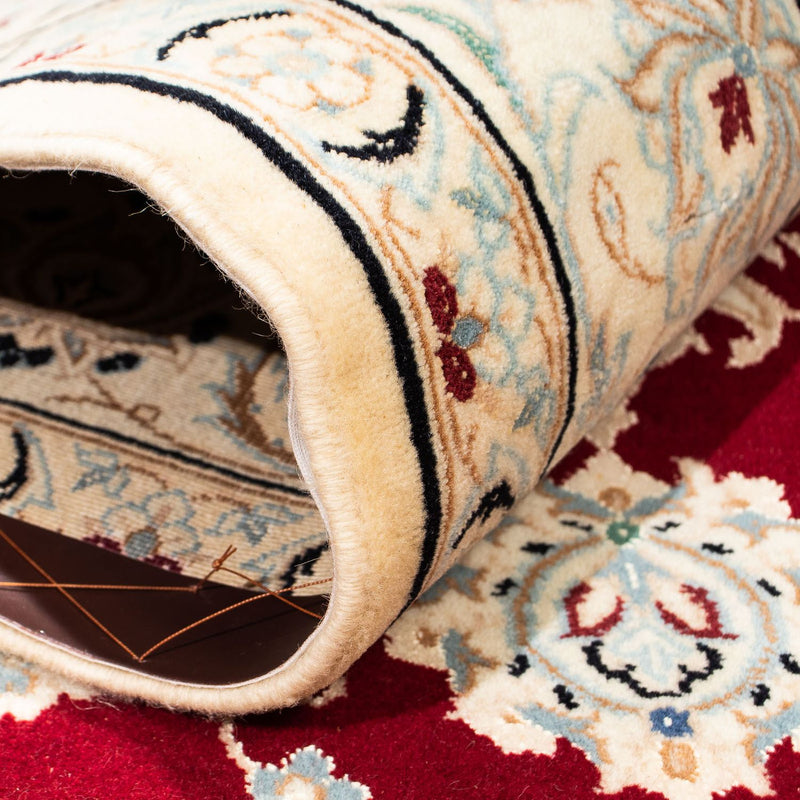 Tapis persan - Nain - Royal - 236 x 157 cm - rouge foncé