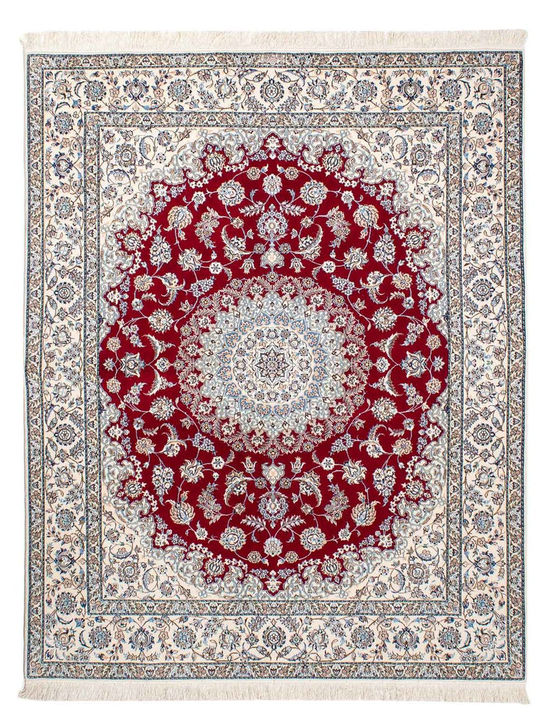 Tapis persan - Nain - Premium - 199 x 157 cm - rouge foncé