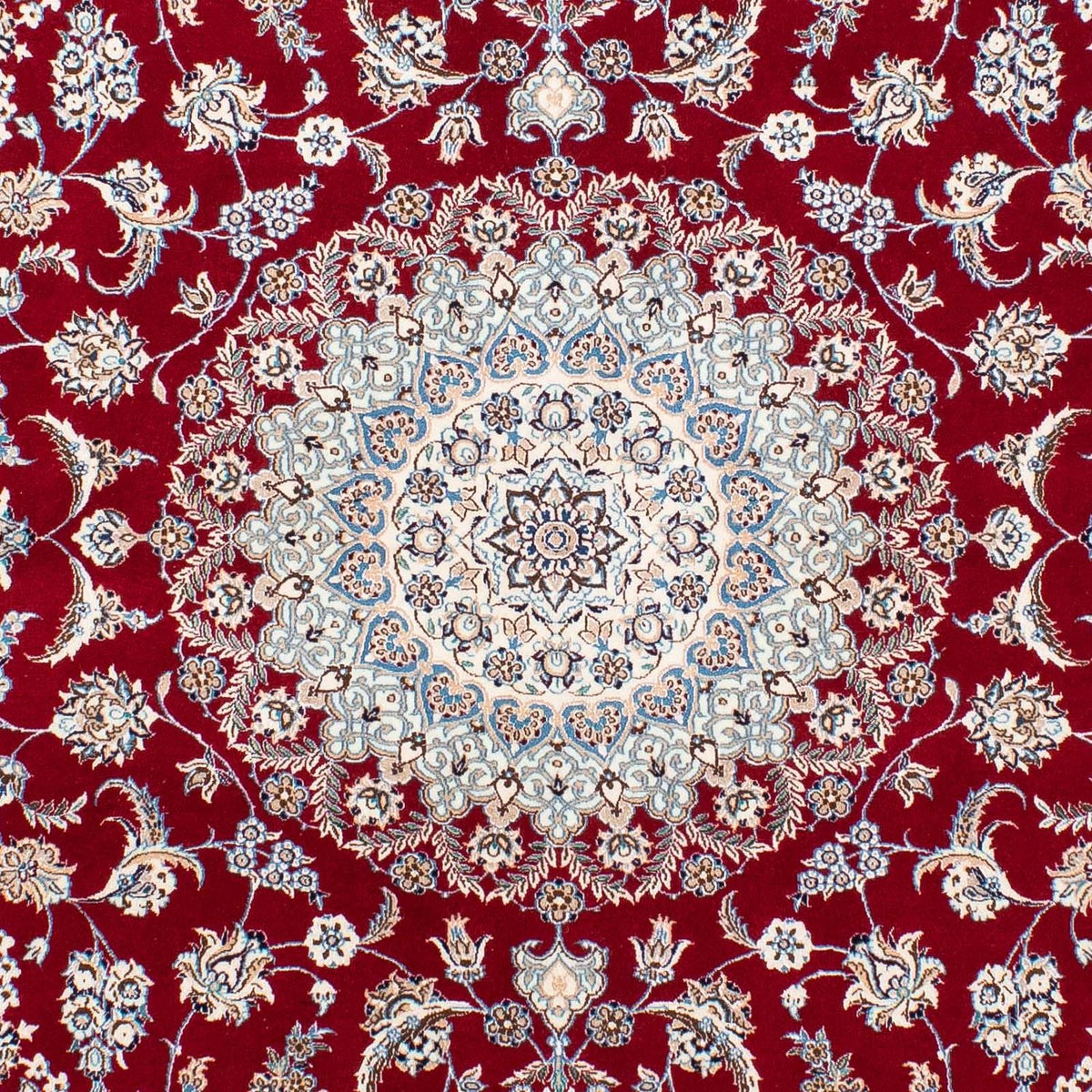 Tapis persan - Nain - Premium - 199 x 157 cm - rouge foncé