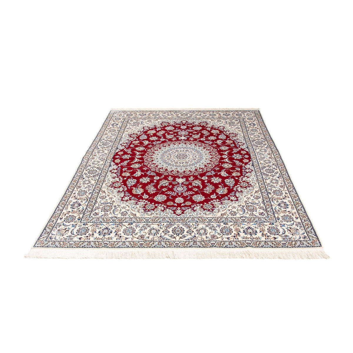 Tapis persan - Nain - Premium - 199 x 157 cm - rouge foncé