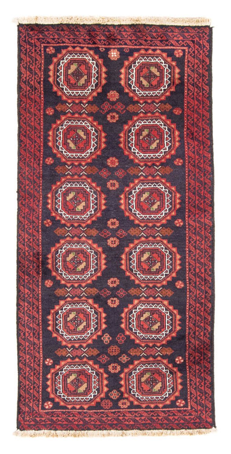 Tapis de couloir Tapis Belutsch - 186 x 95 cm - bleu foncé